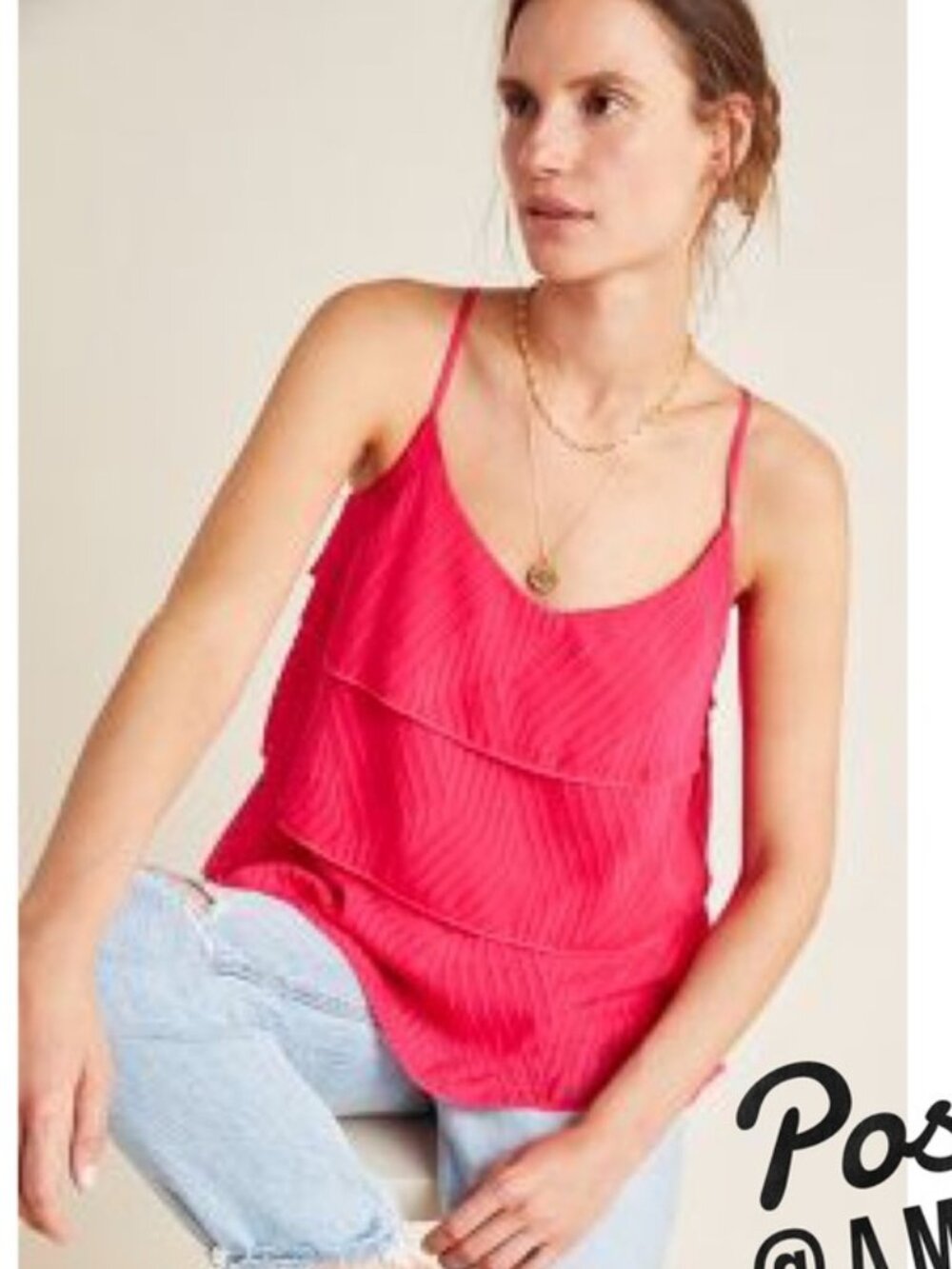 Anthropologie AMADI Ameline Tiered Cami